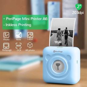 img 3 attached to 🖨️ PeriPage Mini Portable Thermal Printer: Compact 58mm Paper Photo Pocket Printer with Wireless Bluetooth for Android and iOS (Blue)