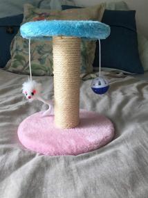 img 3 attached to GJK Pets Cat Tree and Scratching Post - Adorable Kitten Tree and Post made from Sisal and Plush - Perfect Scratcher and Toy for Your Purr-Babies