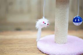 img 4 attached to GJK Pets Cat Tree and Scratching Post - Adorable Kitten Tree and Post made from Sisal and Plush - Perfect Scratcher and Toy for Your Purr-Babies