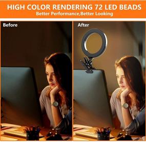 img 2 attached to 🔍 Optimized Search: SEBIDER 8" LED Selfie Ring Light with Clip-On Desk Mount for Video Conferencing, Remote Work, Zoom Meetings, Live Streaming, TikTok, and Self Broadcasting