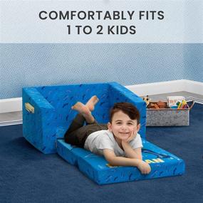 img 2 attached to 🦇 Delta Children Batman Cozee Flip-Out Chair: 2-in-1 Convertible Lounger for Kids - Perfect for Rest and Play