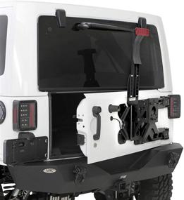img 3 attached to 🚙 Smittybilt 2843 Pivot HD Oversize Tire Carrier | 2007-2018 Jeep Wrangler JK, Black
