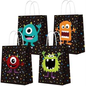 img 1 attached to 👻 BCHOCKS Monster Themed Party Favor Bags – 16 PCS, Ideal for Monster Party Supplies and Birthday Decorations