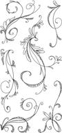 🎨 inkadinkado sketchy flourishes clear stamps: enhance your artistic creations! logo