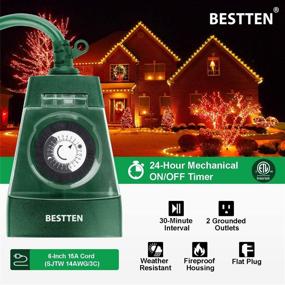 img 3 attached to BESTTEN Weatherproof Thanksgiving Christmas Decorations Electrical