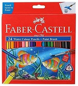 img 3 attached to 🎨 Карандаши акварели Faber-Castell (24 цвета): Превосходные художественные материалы для создания оригинальных шедевров.