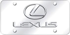 img 1 attached to Роскошная шильдик Lexus 3D и название хромированной стальной номерной пластины от Au-Tomotive Gold, INC.