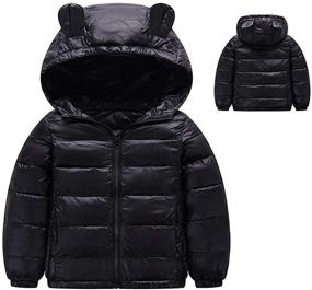 img 1 attached to 🧥 Warm & Water-Resistant Kids Hooded Puffer Jacket for Winter Outdoors