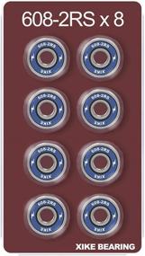 img 4 attached to XiKe 16 Pcs 608-2RS Skateboard Bearings: High Speed, Smooth & Durable Replacement for Longboards, Inline Skates, Rollerblades, and More!