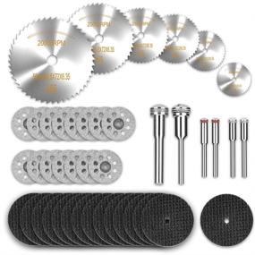 img 4 attached to 🔧 42 Pcs Rotary Tool Accessories: Diamond Cutting Wheels (15pcs), Resin Cutting Off Wheels (15pcs), Hss Circular Saw Blades (6pcs) with 1/8" Shank for Wood Metal DIY Craft