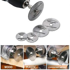 img 2 attached to 🔧 42 Pcs Rotary Tool Accessories: Diamond Cutting Wheels (15pcs), Resin Cutting Off Wheels (15pcs), Hss Circular Saw Blades (6pcs) with 1/8" Shank for Wood Metal DIY Craft