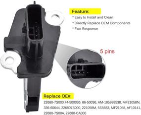 img 3 attached to Premium FAERSI Mass Air Flow Sensor Meter MAF 22680-7S000 AF10141 for Nissan Altima, Maxima, Sentra, Xterra, Murano, Infiniti G37, G35 & More Suzuki - 2003-2015 Models