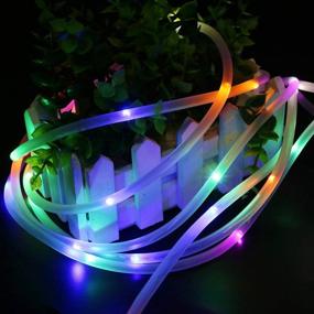 img 2 attached to 🔦 ErChen Dual-Color Battery Powered LED Rope Lights, 16.5 FT 50 LEDs Color Changing Waterproof Dimmable Fairy String Tube Lights with Remote Timer for Indoor Outdoor Patio - Warm White/Multicolor