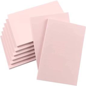 img 4 attached to 🌸 SGHUO 8 Pcs 4"x6" Pink Rubber Carving Block Stamp Making Kit: A Soft and Easy-to-Carve Solution for Printmaking and Rubber Crafts