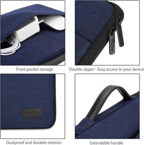 img 2 attached to 🔵 ProCase 12-12.9 inch Sleeve Case Bag - Surface Pro X 2017/Pro 7 6 4 3, MacBook Pro 13, iPad Pro Protective Carrying Cover Handbag - Darkblue