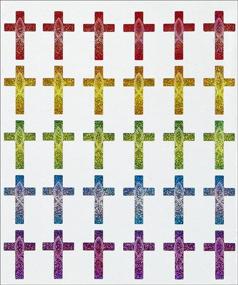 img 1 attached to 🔀 Carson Dellosa Dazzle Stickers - Crosses (Pack of 120) - Multi