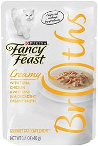 img 2 attached to Purina Fancy Feast Broth For Cats, Creamy, Tuna Chicken & Whitefish, 1.4-Oz Pouch, Pack Of 32: Nutritious and Delicious Cat Food Delight