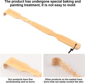 img 1 attached to 🎋 RENOOK Bamboo Back Scratcher - Thicker, Extended Self-Treatment Itching Artifact for Adults, Men, and Women - Polished Wooden Backscratchers