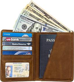 img 3 attached to Дорожный кошелек с обложкой для паспорта с блокировкой