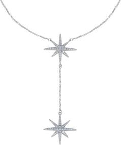 img 4 attached to 💎 Savlano Zirconia Starburst Pendant Necklace: Exquisite Girls' Jewelry