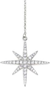 img 3 attached to 💎 Savlano Zirconia Starburst Pendant Necklace: Exquisite Girls' Jewelry