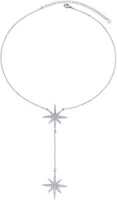 img 2 attached to 💎 Savlano Zirconia Starburst Pendant Necklace: Exquisite Girls' Jewelry