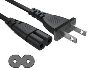 img 2 attached to 🔌 UL Listed 6FT 2 Prong Power Cord Cable for TCL Roku Smart LED LCD HD TV