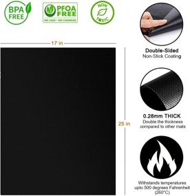 img 3 attached to 🔥 2 Pack Large Thick Heavy Duty Non Stick Teflon Oven Liners Mat