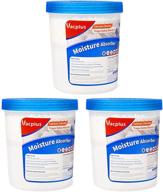 🔵 6-pack vacplus moisture absorber bucket - 16 oz refillable humidity absorber odor eliminator for bathroom, closet, kitchen & study - effective dehumidifier for closet (nickname: va-m174) logo