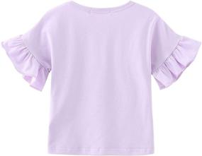 img 3 attached to Colorful Childhood Short Sleeve T Shirts Mini Green Girls' Clothing and Tops, Tees & Blouses