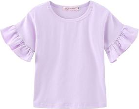 img 4 attached to Colorful Childhood Short Sleeve T Shirts Mini Green Girls' Clothing and Tops, Tees & Blouses