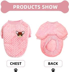 img 2 attached to 🐶 Cute Pink Winter Dog Sweaters for Small Dogs: Keep Your Chihuahua, Poodle, Yorkie, or Pug Warm in Cold Weather!