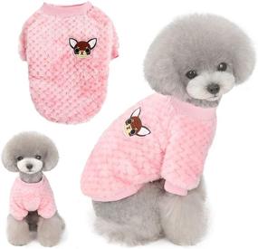 img 4 attached to 🐶 Cute Pink Winter Dog Sweaters for Small Dogs: Keep Your Chihuahua, Poodle, Yorkie, or Pug Warm in Cold Weather!