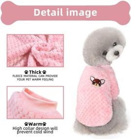 img 3 attached to 🐶 Cute Pink Winter Dog Sweaters for Small Dogs: Keep Your Chihuahua, Poodle, Yorkie, or Pug Warm in Cold Weather!