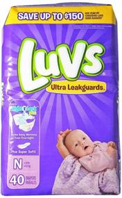 img 1 attached to 👶 Luvs Newborn Ultra Leakguards Diapers, 40 Count" - "Luvs Newborn Ultra Leakguards Diapers, 40 Count