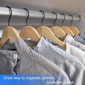 img 3 attached to 👕 16 Pack High Grade Wooden Coat Hangers by JS HANGER with Non-Slip Pant Bar - Splinter-Free & Extra Smooth for Suits, Unvarnished