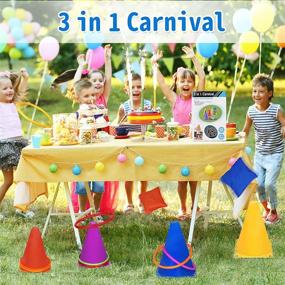 img 3 attached to 🎪 Развлекитесь с Win SPORTS Carnival Cornhole Birthday Game и откройте веселье!