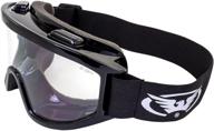 windshield padded goggles: clear lenses, anti-fog coating, ansi z87.1 safety standards logo