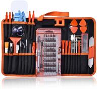 gangzhibao 90pcs professional electronics repair tool kit - precision screwdriver set magnetic for opening, repairing, and prying cell phones, apple iphones, computers, laptops, tablets, ipads, macbooks - includes portable bag for convenient storage logo