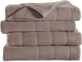 img 4 attached to 🔥 Sunbeam Heated Blanket with 5 Heat Settings – Quilted Fleece, Mushroom, Full Size