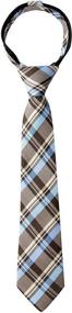 img 4 attached to 👔 Stylish Spring Notion Tartan Plaid Zipper Boys' Neckties for a Polished Look