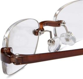 img 1 attached to 👓 Visualites #5 Brown Frame Clear Lens Reading Glasses, Strength 1.75