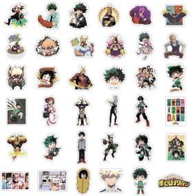img 3 attached to 🎁 200 Mixed Anime Stickers - Cartoon Decals for Laptop, Notebook, Water Bottle, Luggage. Perfect Gifts for Kids, Men, Women, Teens, and Adults
