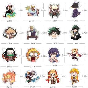 img 1 attached to 🎁 200 Mixed Anime Stickers - Cartoon Decals for Laptop, Notebook, Water Bottle, Luggage. Perfect Gifts for Kids, Men, Women, Teens, and Adults