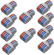🔌 tatoko 10pcs mini fast wire connector: universal wiring cable connector speedy splice terminal block (2 in 4 out) logo