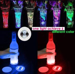 img 3 attached to 🥃 LOGUDIE LED Coaster Set - 12 Pack Light Up Coasters with RGB LED Bottle Lights for Drinks