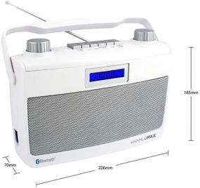 img 3 attached to Перевод на русский язык названия товара: "Портативное радио HANNLOMAX HX-500R с AM/FM, Bluetooth, USB-портом для воспроизведения MP3, Aux-входом и двумя источниками питания AC/DC (белый)".