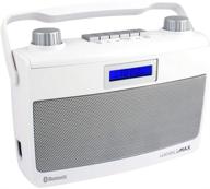 hannlomax hx-500r portable am/fm radio with bluetooth, usb port for mp3 playback, aux-in, dual ac/dc power source (white) logo