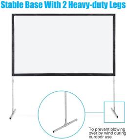 img 1 attached to 🎬 WASJOYE 120 inch 16:9 HD 4K PVC Projector Screen with Stand: Perfect for Outdoor & Indoor Home Theater Backyard Movie, Complete with Inflatable Sofa