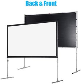 img 3 attached to 🎬 WASJOYE 120 inch 16:9 HD 4K PVC Projector Screen with Stand: Perfect for Outdoor & Indoor Home Theater Backyard Movie, Complete with Inflatable Sofa